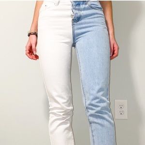Adika Two tone mom jeans